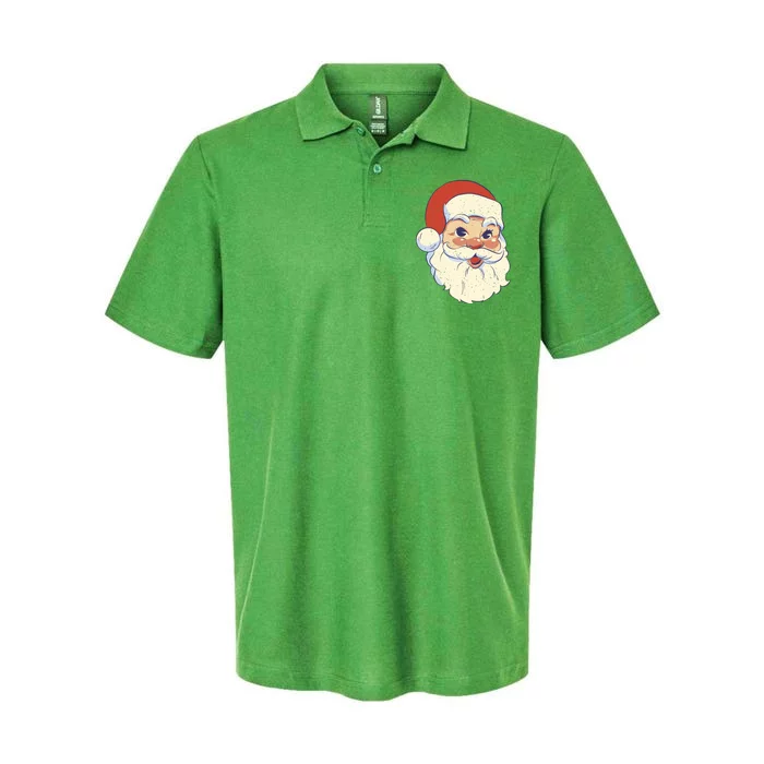 Cute Retro Santa Claus Holiday Softstyle Adult Sport Polo