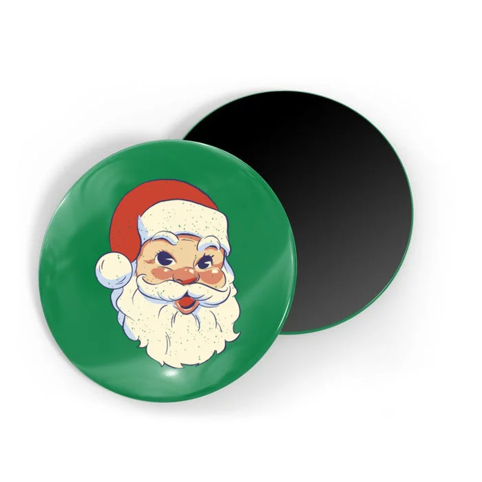 Cute Retro Santa Claus Holiday Magnet