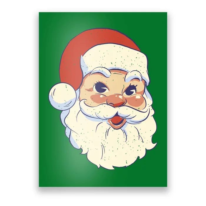 Cute Retro Santa Claus Holiday Poster