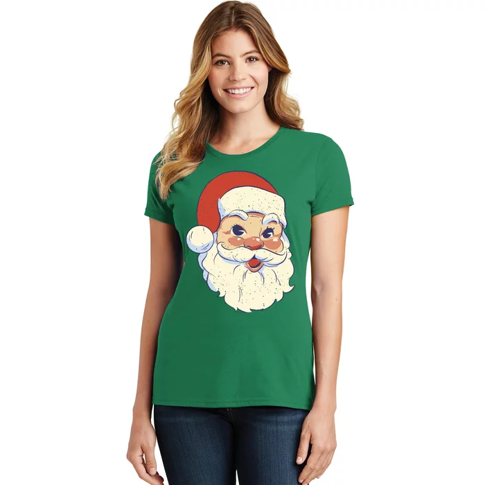 Cute Retro Santa Claus Holiday Women's T-Shirt