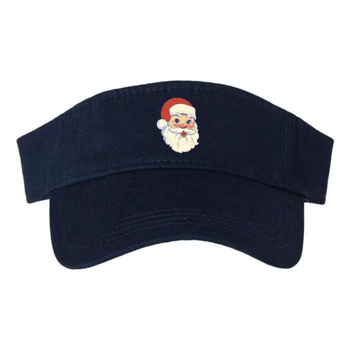 Cute Retro Santa Claus Holiday Valucap Bio-Washed Visor