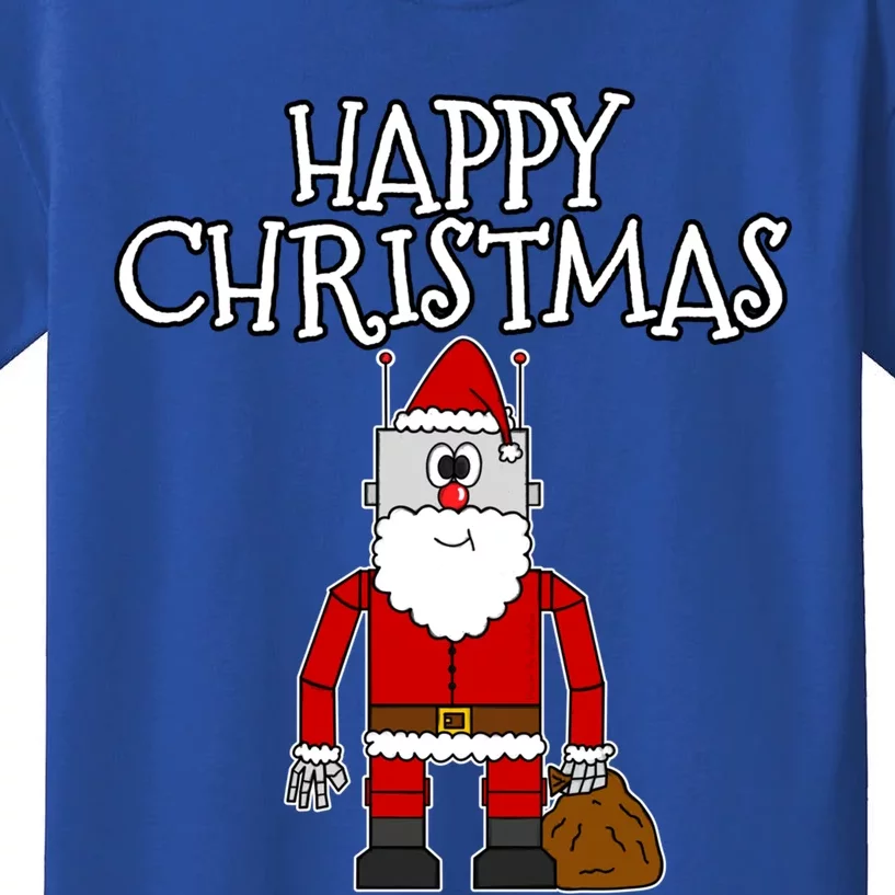 Christmas Robot Santa Engineer Funny Great Gift Kids T-Shirt