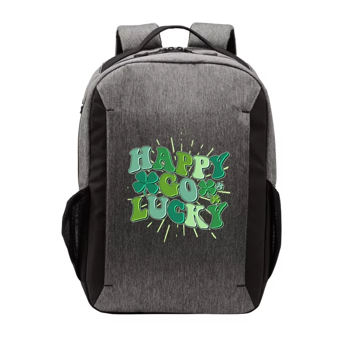 Cute Retro St Patrick's Day Happy Go Lucky Vector Backpack