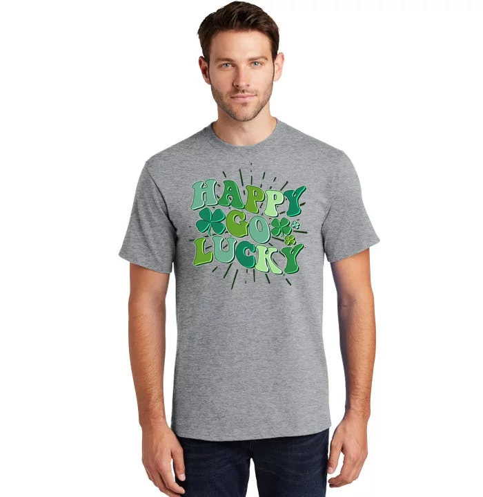 Cute Retro St Patrick's Day Happy Go Lucky Tall T-Shirt