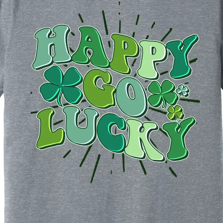 Cute Retro St Patrick's Day Happy Go Lucky Premium T-Shirt