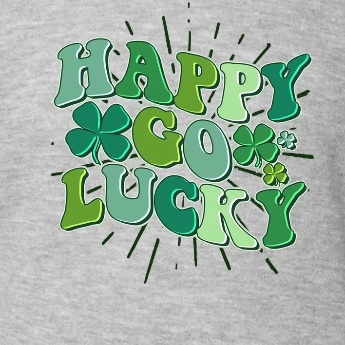 Cute Retro St Patrick's Day Happy Go Lucky Toddler Sweatshirt