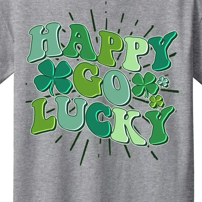 Cute Retro St Patrick's Day Happy Go Lucky Kids T-Shirt