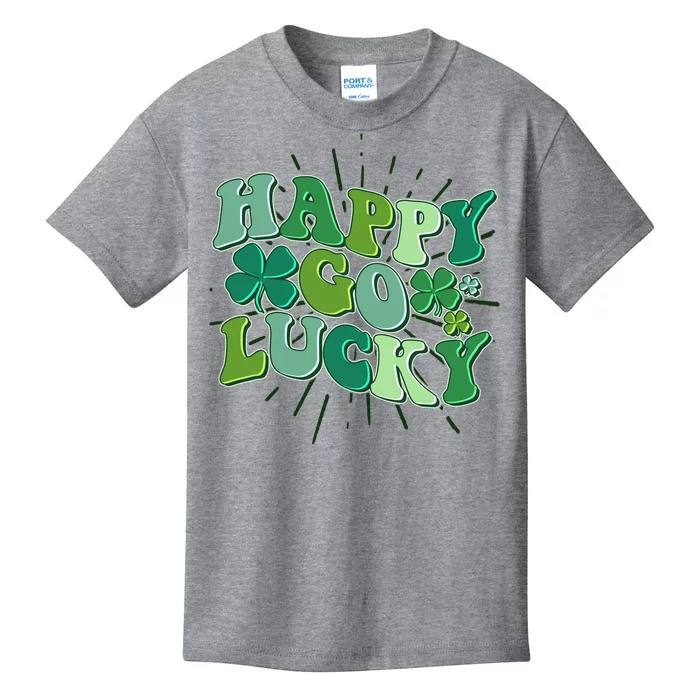 Cute Retro St Patrick's Day Happy Go Lucky Kids T-Shirt