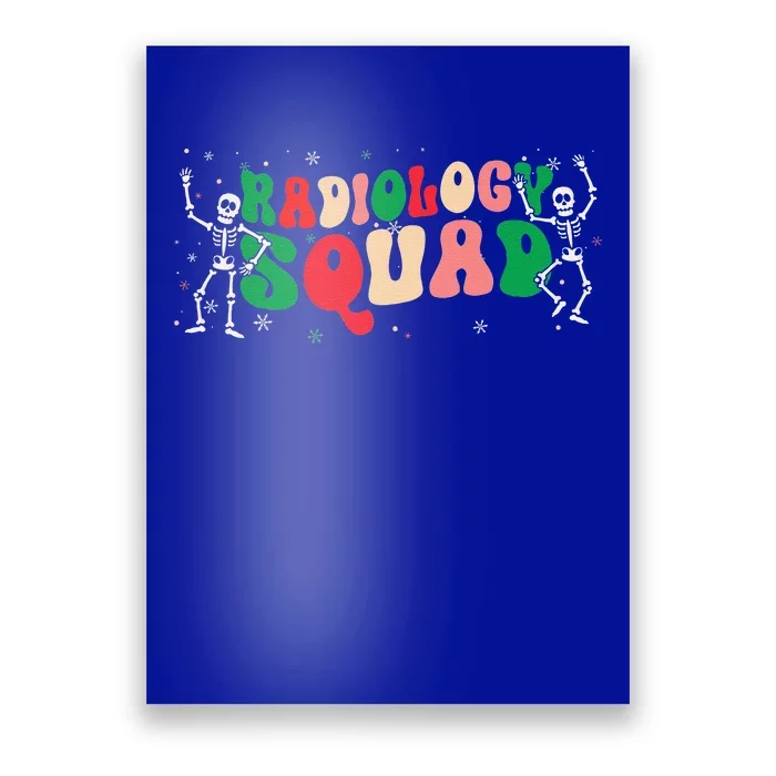 Christmas Radiology Squad Rad Tech Retro Xmas Skeleton Poster