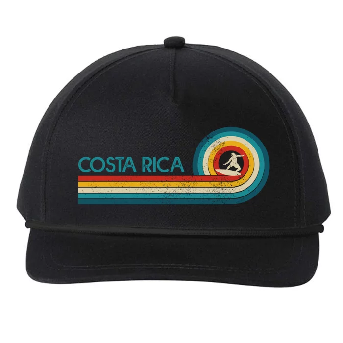 Costa Rica Surf Vintage Beach Surfer Surfing Gift Great Gift Snapback Five-Panel Rope Hat