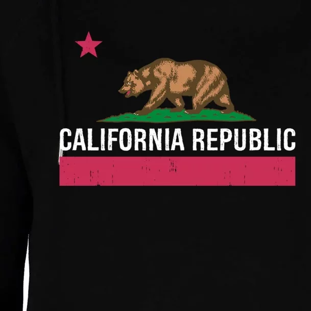 California Republic State Flag Funny Womens Funnel Neck Pullover Hood