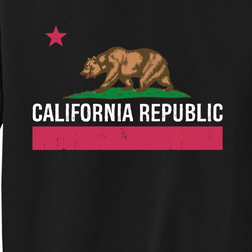 California Republic State Flag Funny Tall Sweatshirt