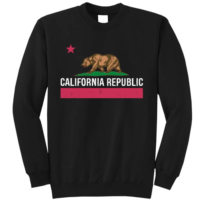 California Republic State Flag Funny Tall Sweatshirt