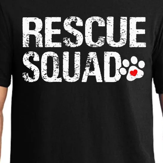 Cute Rescue Squad Distressed Animals Dog Cat Paw Heart Pajama Set