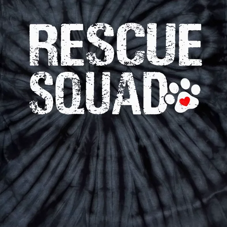 Cute Rescue Squad Distressed Animals Dog Cat Paw Heart Tie-Dye T-Shirt