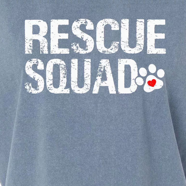 Cute Rescue Squad Distressed Animals Dog Cat Paw Heart Garment-Dyed Women's Muscle Tee