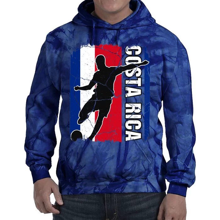 Costa Rican Soccer Team Costa Rica Flag Jersey Football Fans Tie Dye Hoodie