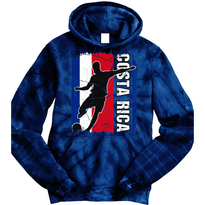 Costa Rican Soccer Team Costa Rica Flag Jersey Football Fans Tie Dye Hoodie