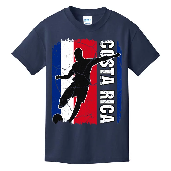 Costa Rican Soccer Team Costa Rica Flag Jersey Football Fans Kids T-Shirt