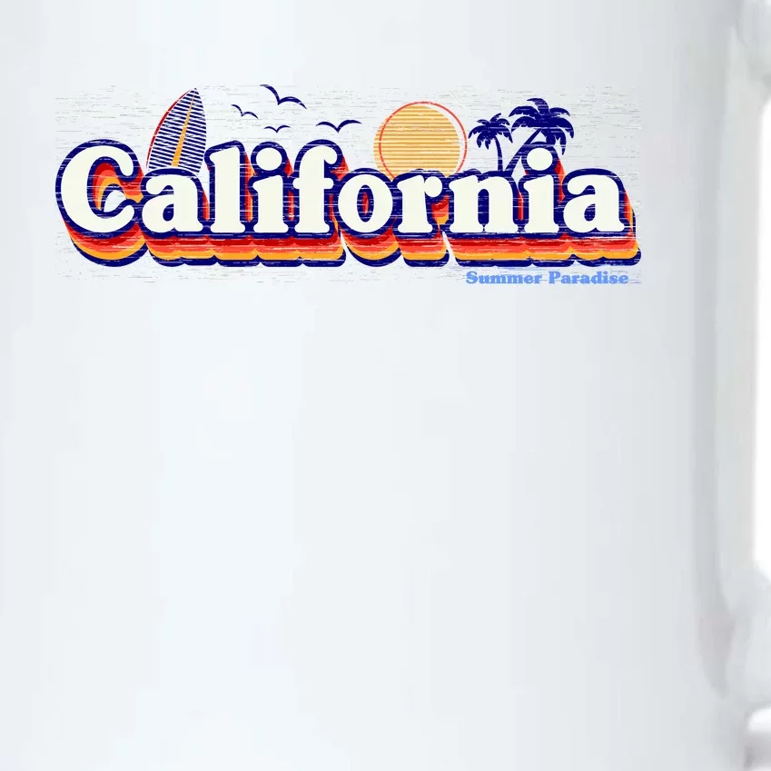 California Retro Summer Paradise Black Color Changing Mug