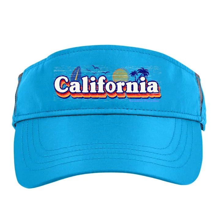 California Retro Summer Paradise Adult Drive Performance Visor