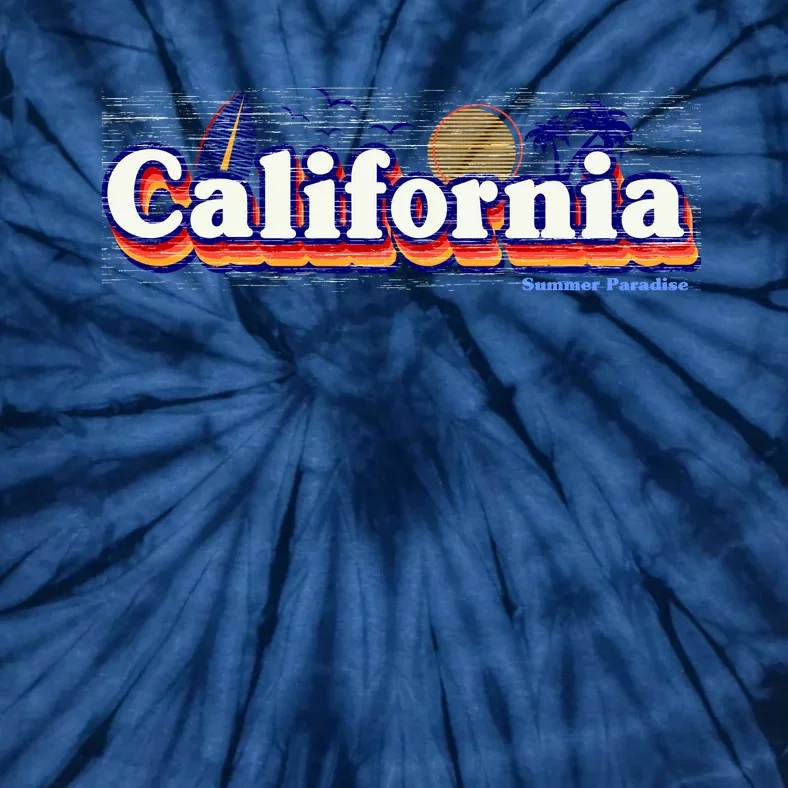 California Retro Summer Paradise Tie-Dye T-Shirt