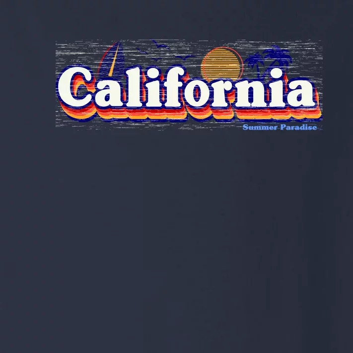 California Retro Summer Paradise Toddler Long Sleeve Shirt