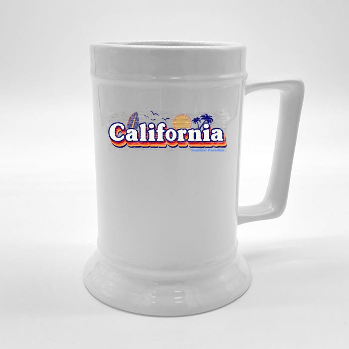 California Retro Summer Paradise Front & Back Beer Stein