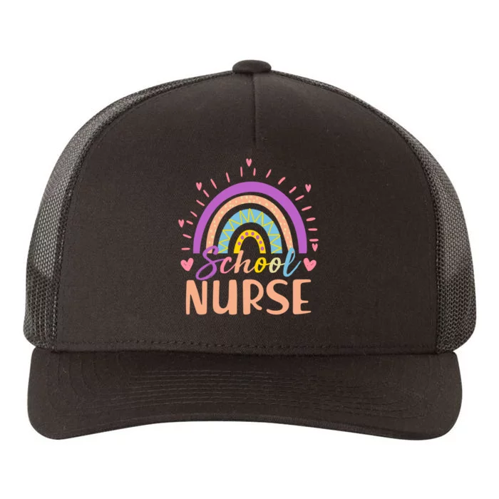 Cute Rainbow School Nurse Yupoong Adult 5-Panel Trucker Hat