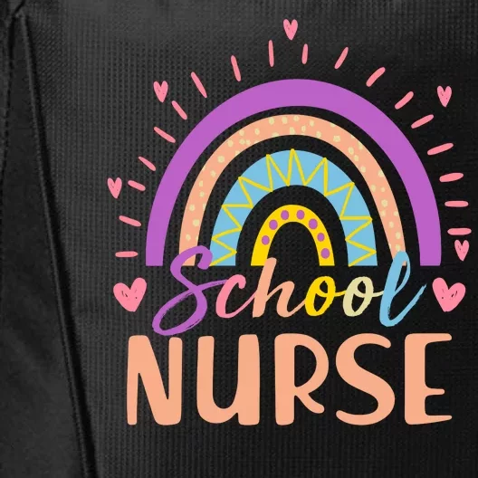 Cute Rainbow School Nurse City Backpack