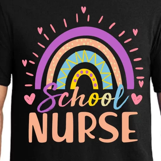 Cute Rainbow School Nurse Pajama Set