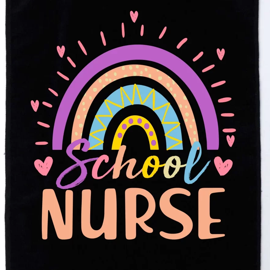 Cute Rainbow School Nurse Platinum Collection Golf Towel