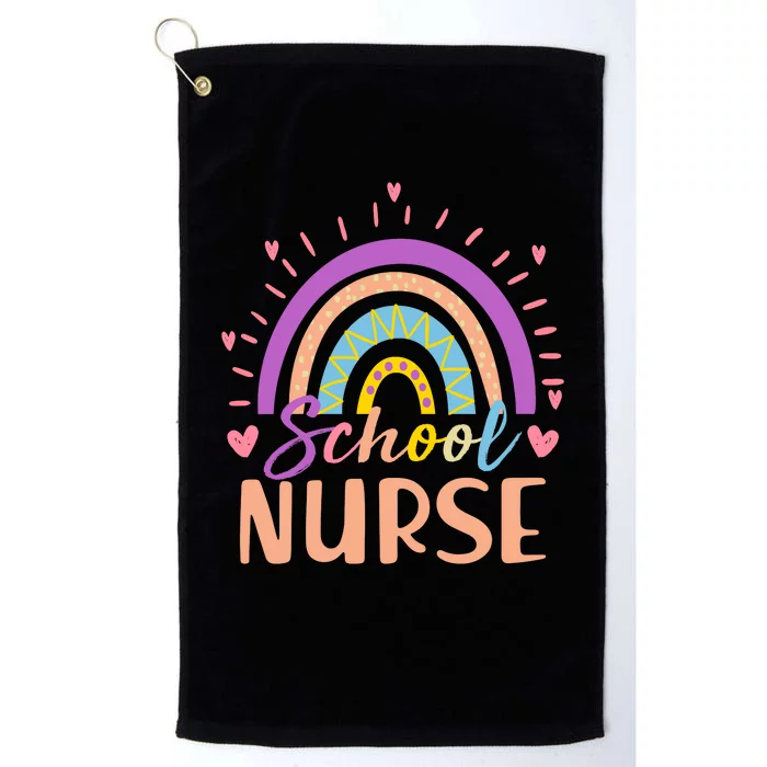 Cute Rainbow School Nurse Platinum Collection Golf Towel