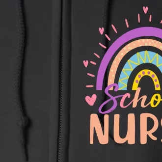 Cute Rainbow School Nurse Full Zip Hoodie