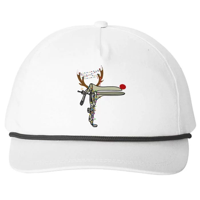 Christmas Reindeer Speculum Nurse OBGYN Obstetrics Doula Snapback Five-Panel Rope Hat