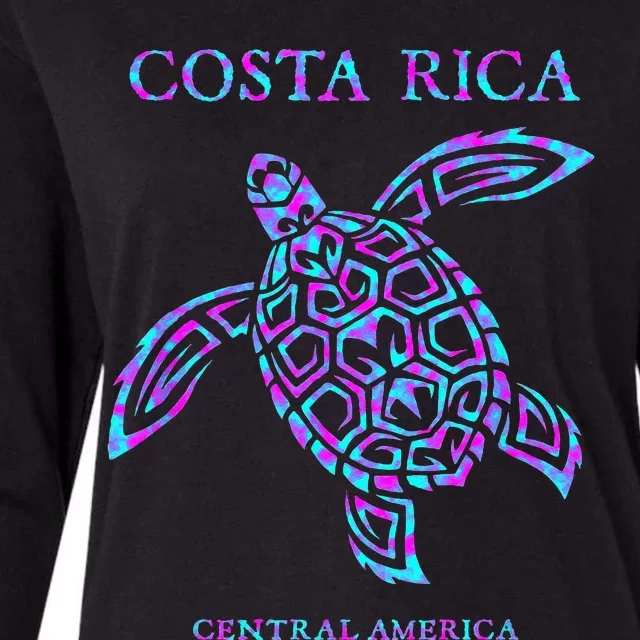 Costa Rica Sea Turtle Girls Womens Cotton Relaxed Long Sleeve T-Shirt