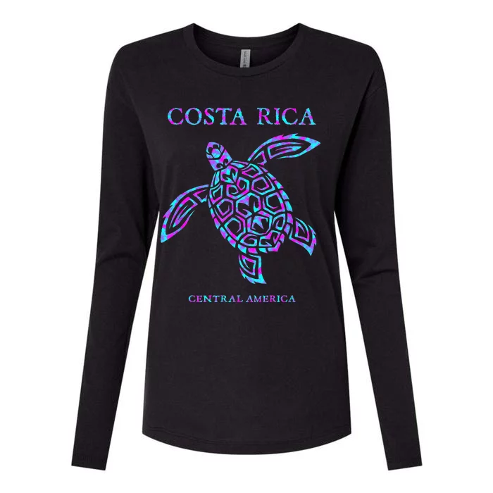 Costa Rica Sea Turtle Girls Womens Cotton Relaxed Long Sleeve T-Shirt