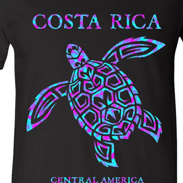 Costa Rica Sea Turtle Girls V-Neck T-Shirt