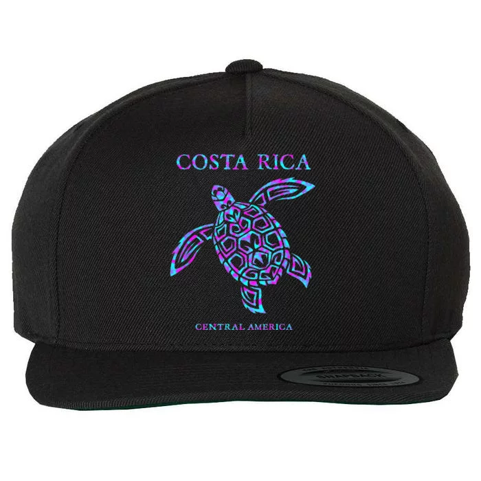 Costa Rica Sea Turtle Girls Wool Snapback Cap