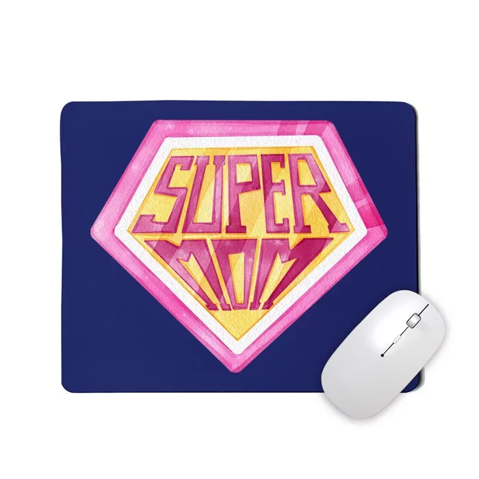 Cute Retro Super Mom Gift For Mother Mousepad