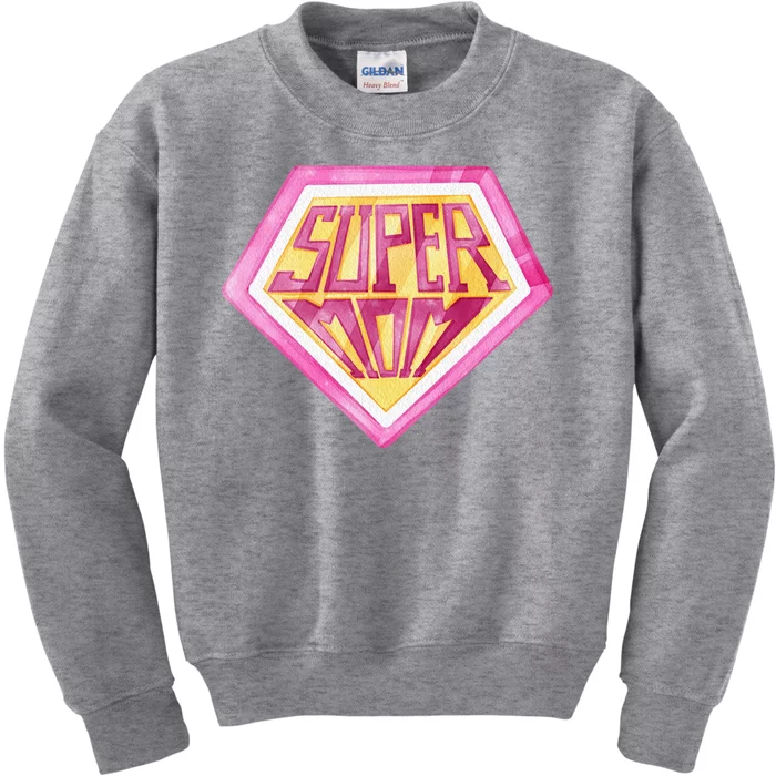 Cute Retro Super Mom Gift For Mother Kids Sweatshirt