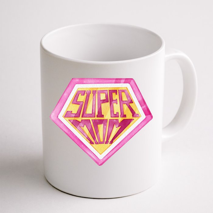 Cute Retro Super Mom Gift For Mother Front & Back Coffee Mug