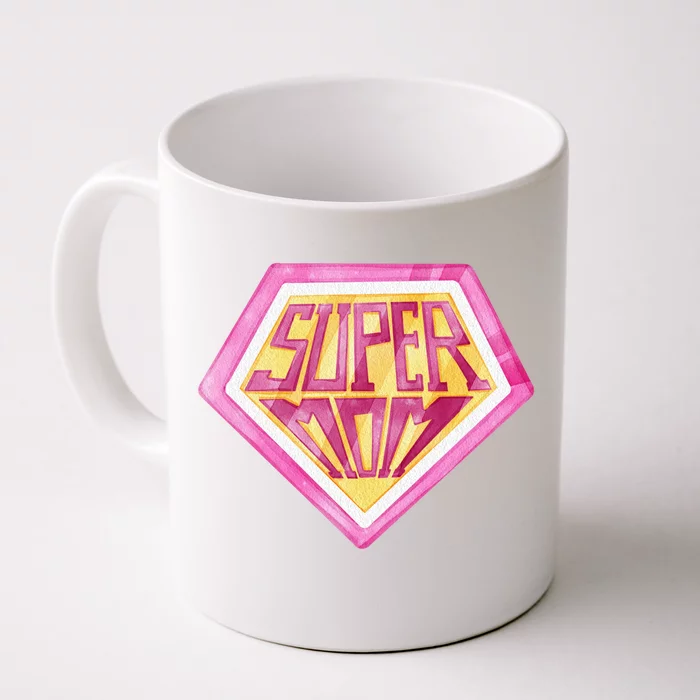 Cute Retro Super Mom Gift For Mother Front & Back Coffee Mug