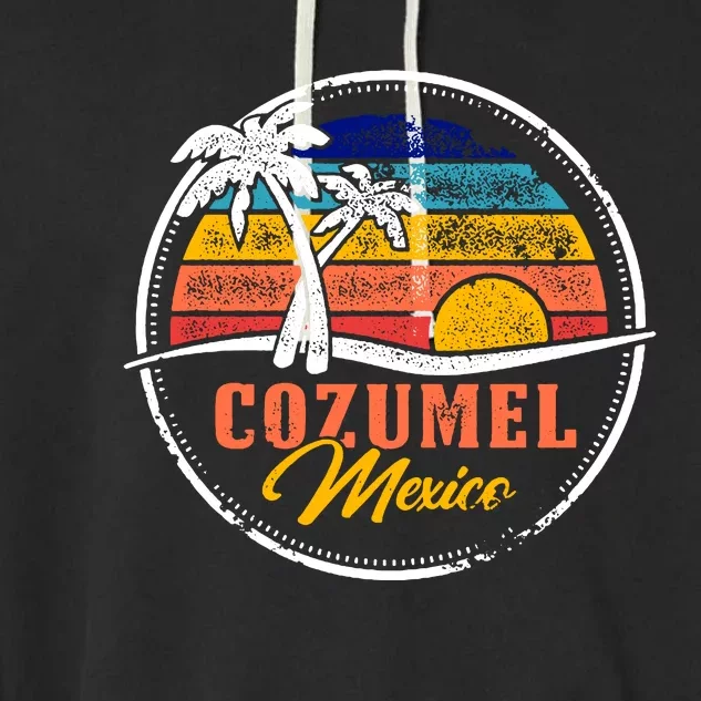 Cozumel Retro Sunset Garment-Dyed Fleece Hoodie