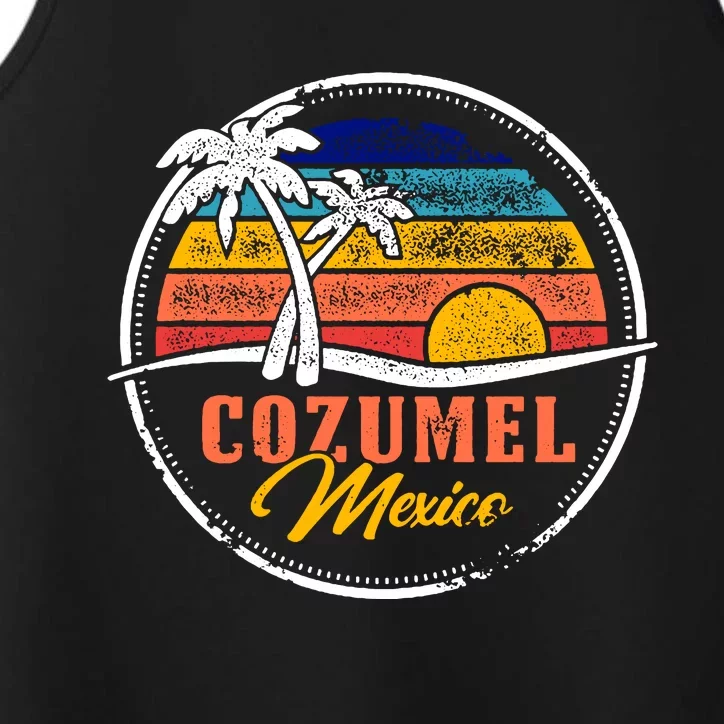 Cozumel Retro Sunset Performance Tank