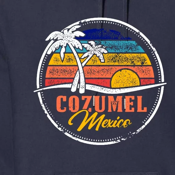 Cozumel Retro Sunset Premium Hoodie