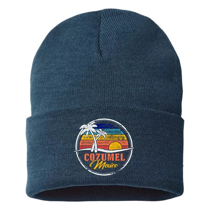 Cozumel Retro Sunset Sustainable Knit Beanie