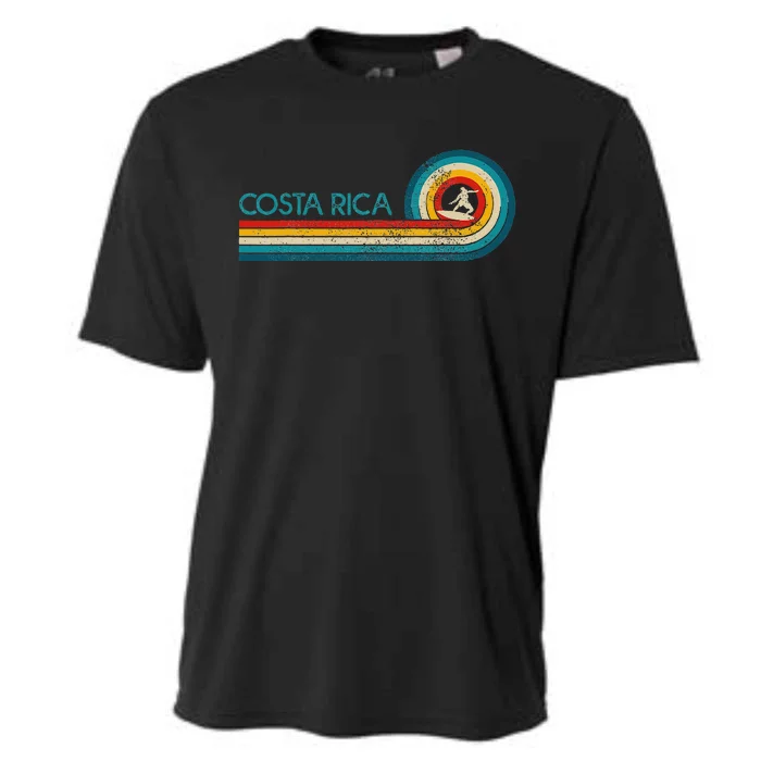 Costa Rica Surf Vintage Beach Surfer Surfing Cooling Performance Crew T-Shirt