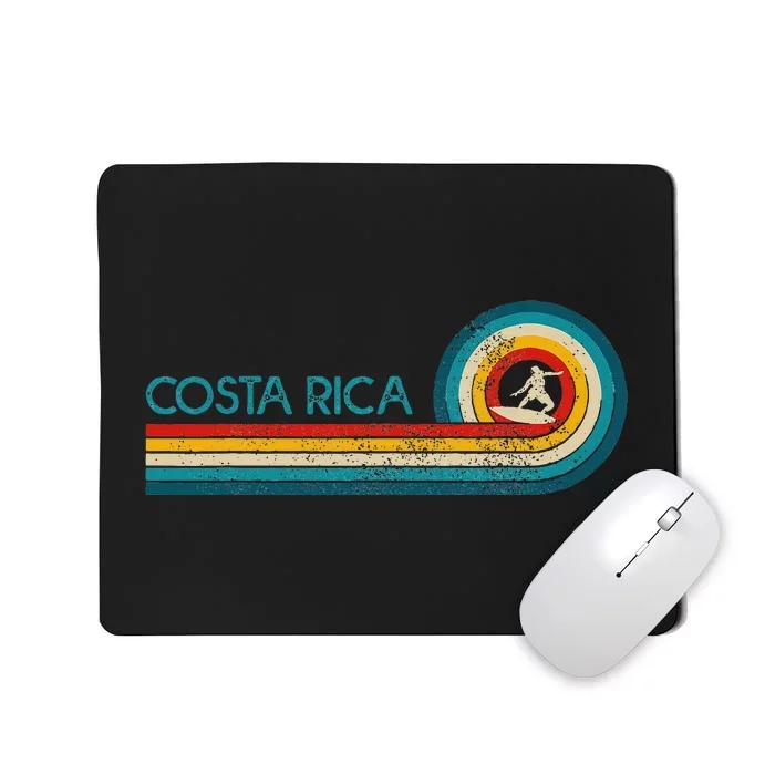 Costa Rica Surf Vintage Beach Surfer Surfing Mousepad