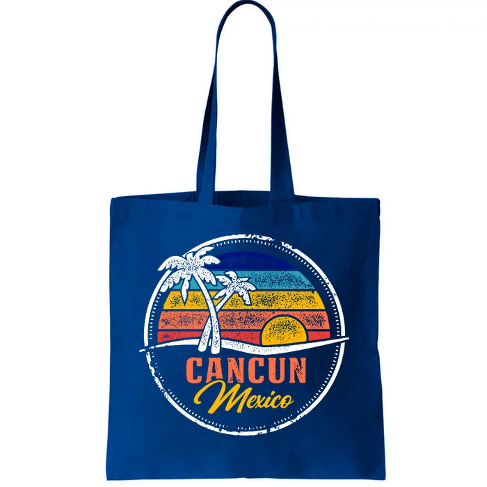 Cancun Retro Sunset Tote Bag